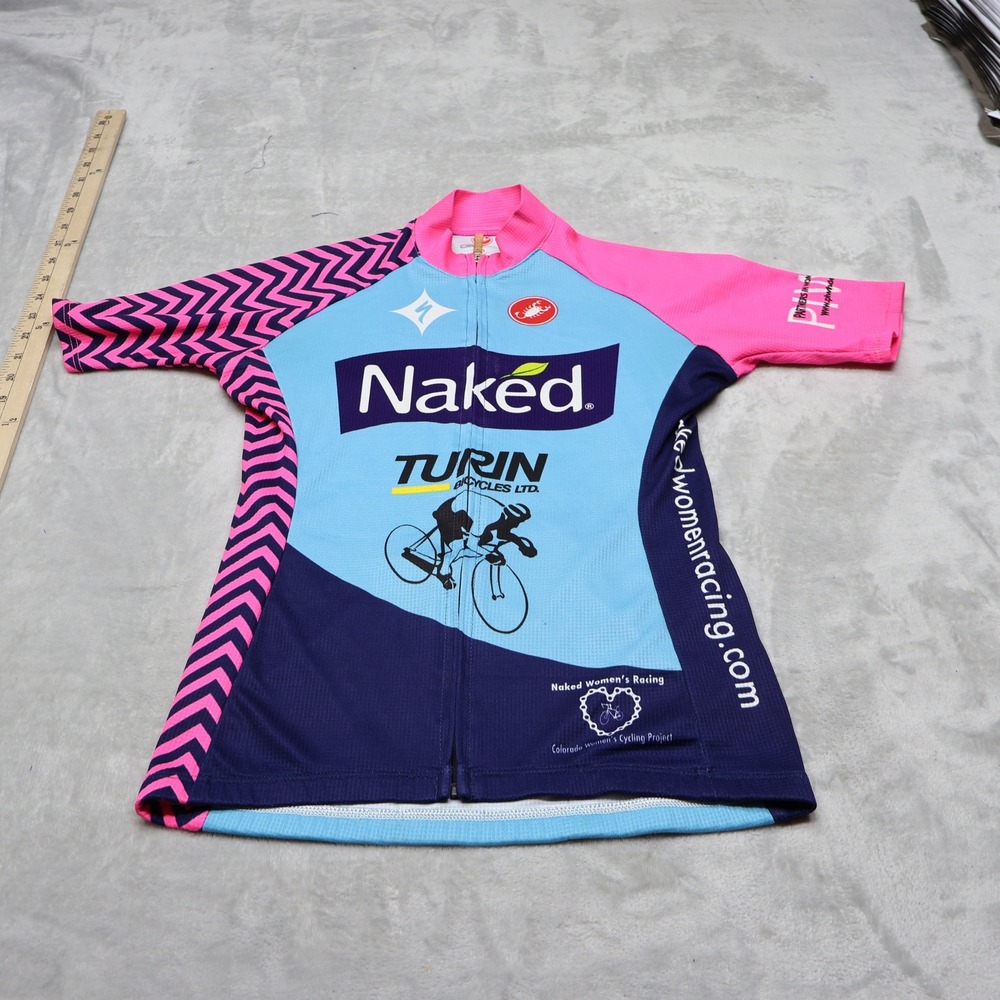 Castelli Cycling Jersey Womens XS Blue Naked Turnin Colorado Cycling Project USA